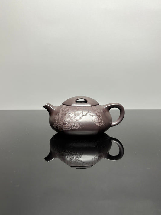 耿浩方器 礼藏双绝|紫砂界80后方器巨匠巅峰臻品《六方牛盖壶》原矿优质老紫泥·260cc