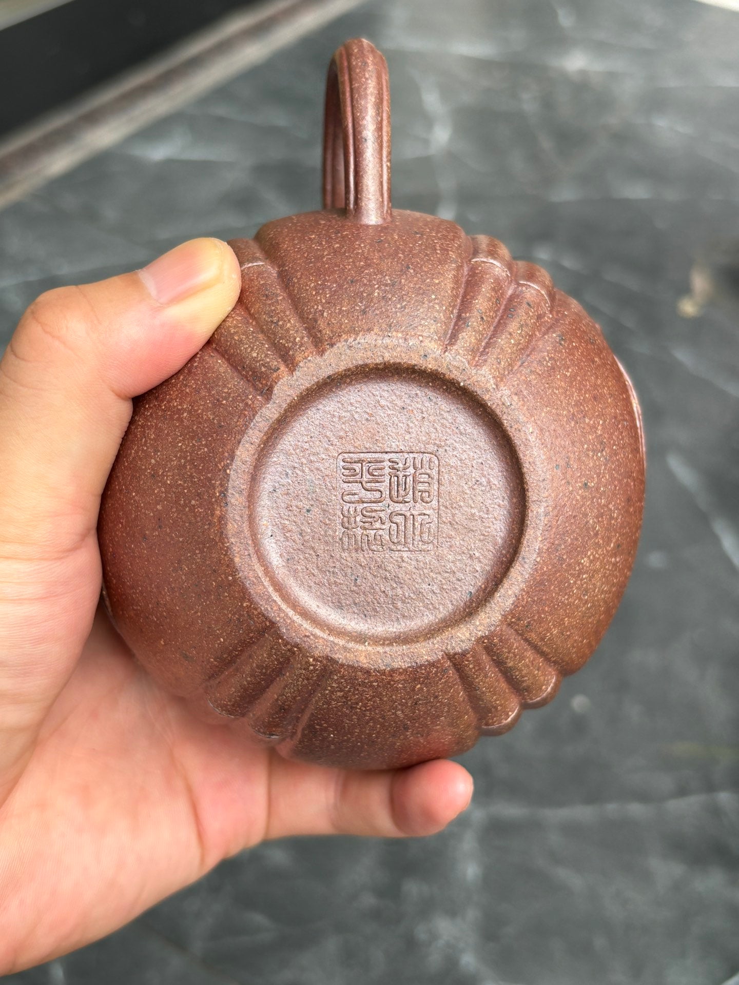 实拍,窑宝级柴烧《筋纹掇球》节节高升 ——优质龙骨金砂·400cc ——实力派陶艺家·赵亦平