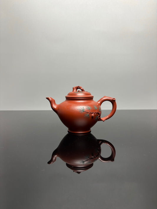 范泽锋高徒·邱爽紫砂潜力重器《松报春壶》是您礼藏皆宜的高端艺术品👍 ——原矿优质朱泥·200cc