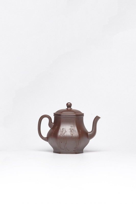 周建春大师扛鼎之作《六方思婷壶》是收藏与礼赠皆宜的高端艺术品——原矿优质金龙血砂·280cc