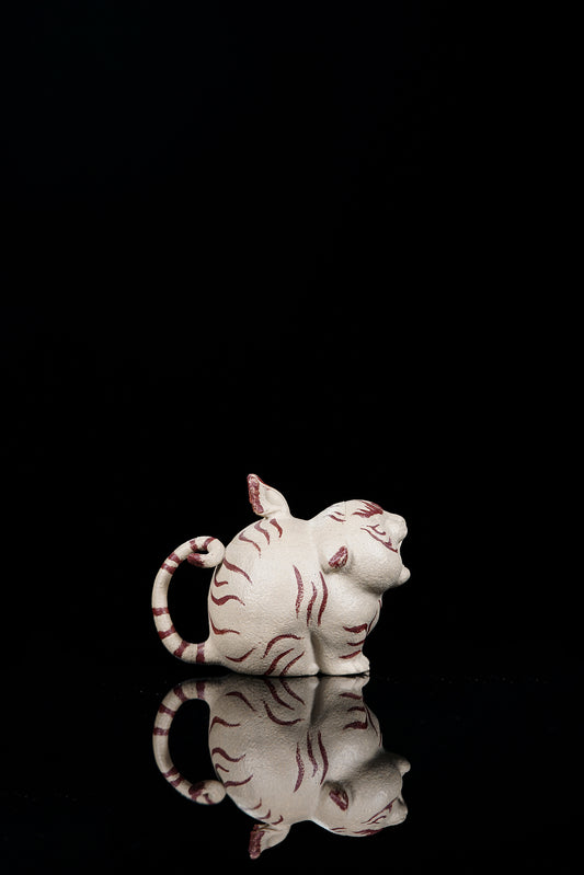 新款《如虎添翼》 ——原矿白玉段泥·130cc ——实力派陶艺家·王丰