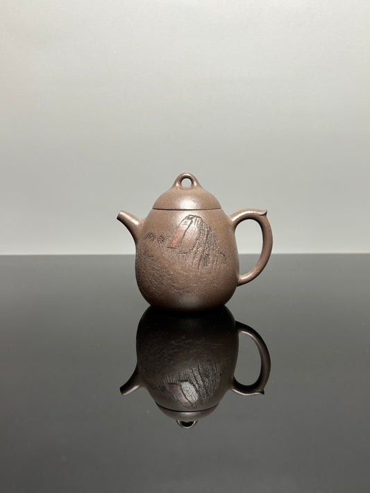 储立之大师传世典藏重器 十大名山《立之秦权壶》泰山——原矿优质梨皮清灰泥·180cc ——江苏省工艺美术大师·储立之 之作
