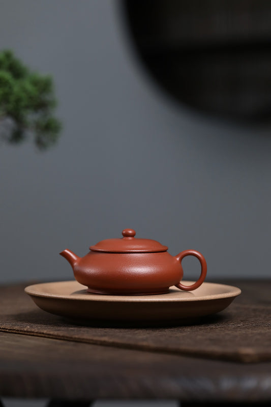 《明炉》 国家级工艺美术师 鲍玉华 原矿本山朱泥,120cc,内推球孔出水