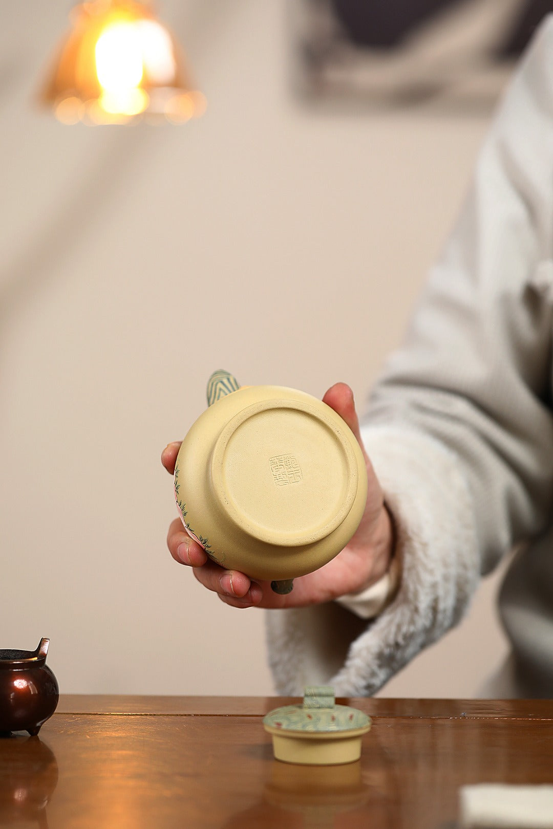 《唐羽》 国家级工艺美术师 鲍玉华 原矿本山绿泥,240cc