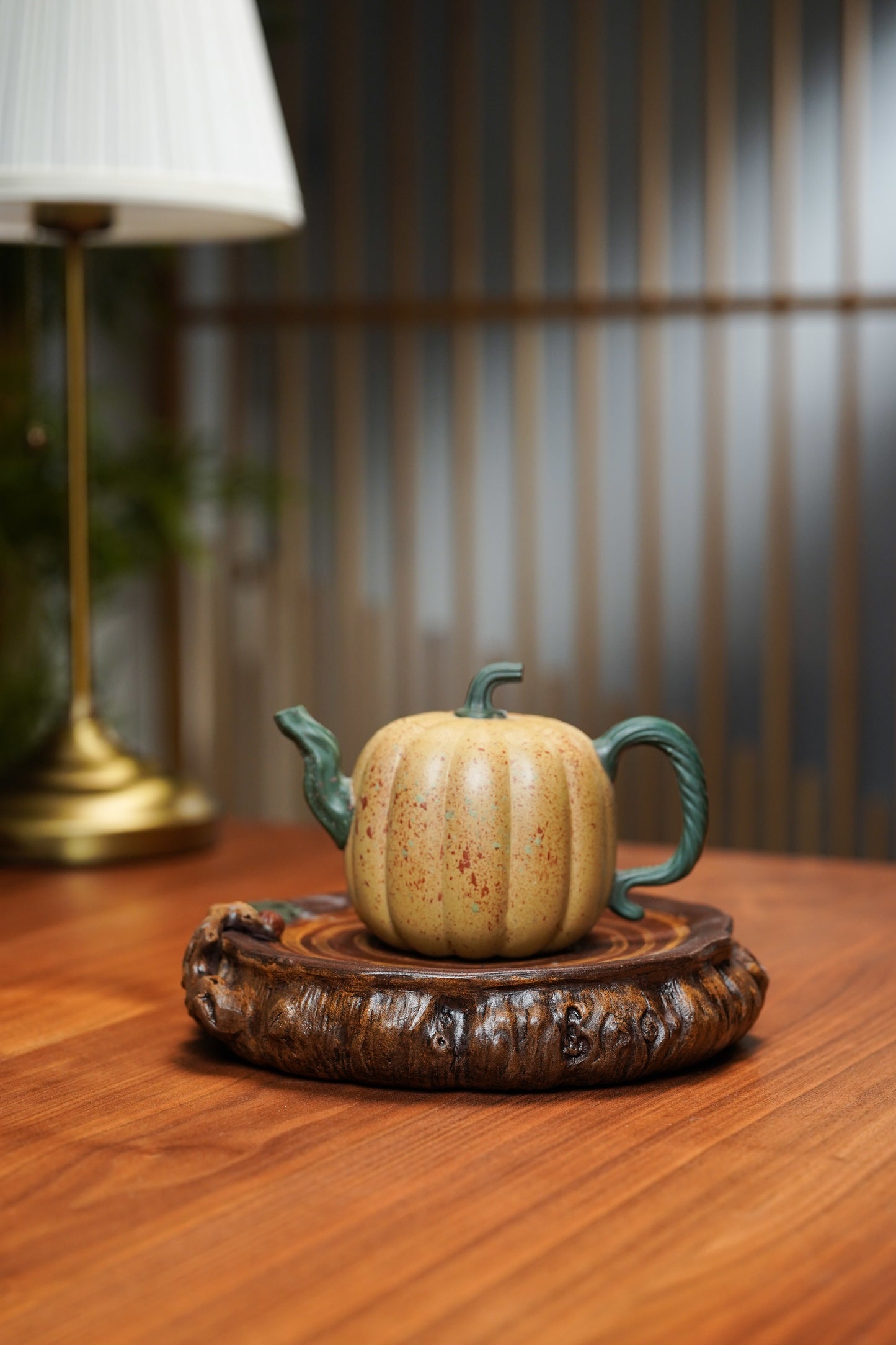 特色紫砂新品《事事如意》储水式茶盘、干泡台·直径20cm