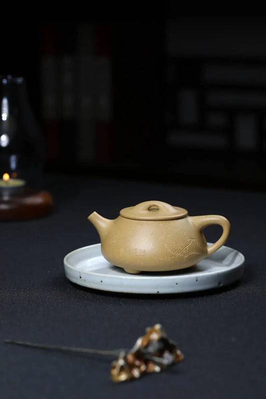 黄龙山梨皮本绿泥料制作的景舟石瓢容量180cc 全手工定制