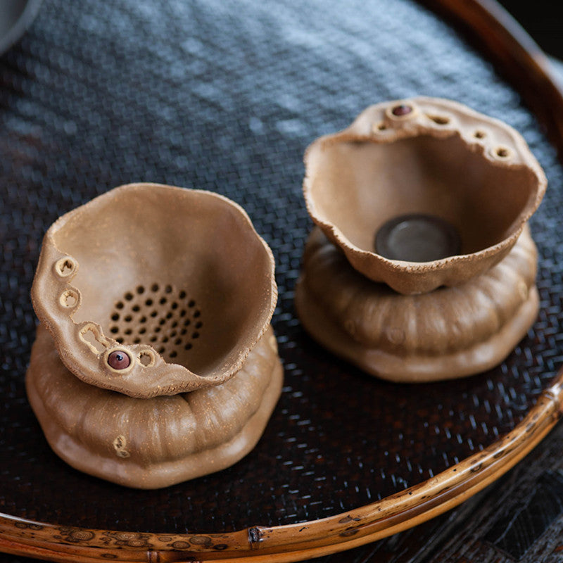 宜兴紫砂茶漏茶滤莲子莲蓬茶宠球孔茶叶过滤器功夫茶具道配件批发
