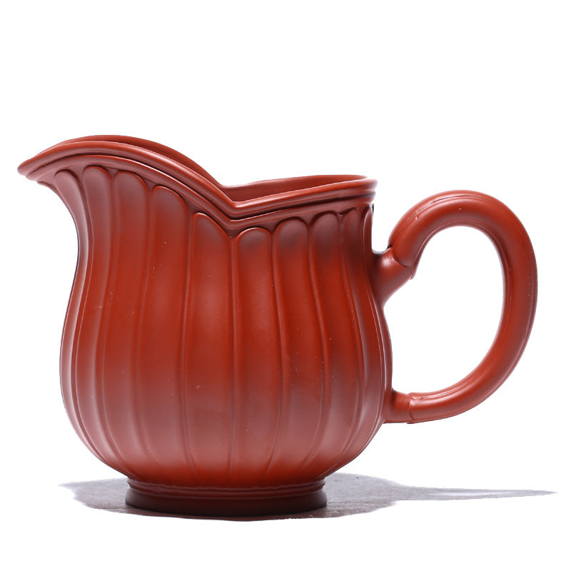 宜兴紫砂茶具260CC品质款分茶器 大红袍菊瓣公道杯纯手工制作