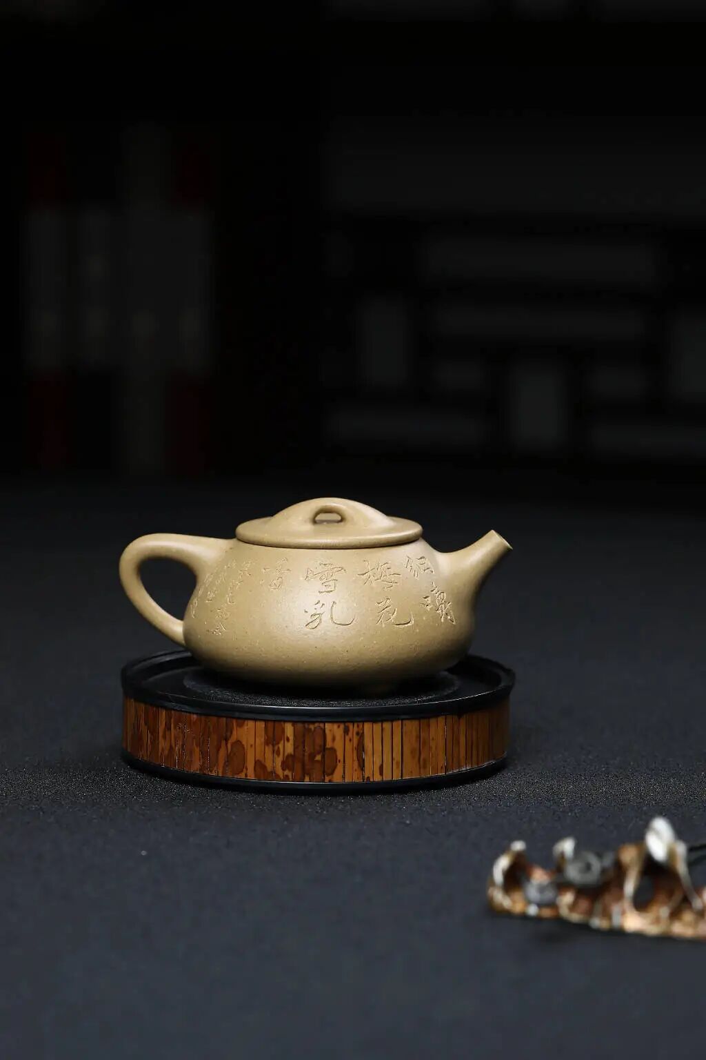 黄龙山梨皮本绿泥料制作的景舟石瓢容量180cc 全手工定制