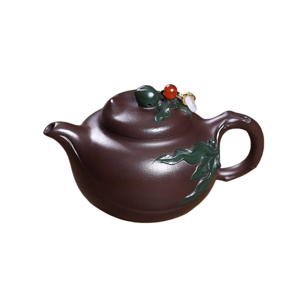 Handmade Yixing purple sand teapot in two-tone design, perfect for Kung Fu tea set home use.