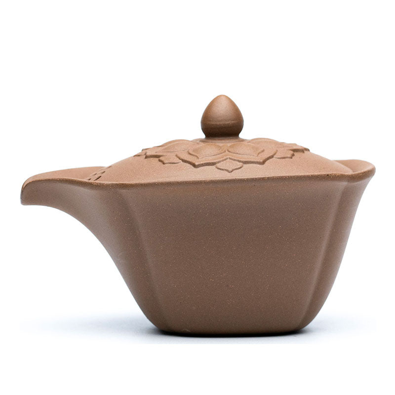 菱花盖碗批发茶具厂家原矿段泥紫砂杯子宜兴正品三才盖碗200CC