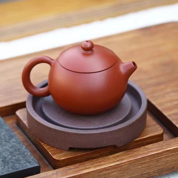 宜兴厂家直销枫叶壶承直径12CM精品手工小茶盘茶道周边配件批发小号干泡台