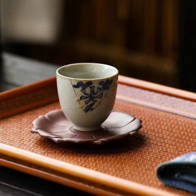 宜兴紫砂壶干泡台直径13CM茶盘壶承茶海杯垫莲花底座水果盘茶具配件批发