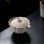 紫砂菊蕾盖碗三才碗200CC原矿白玉段泥茶具办公杯手工茶具壶