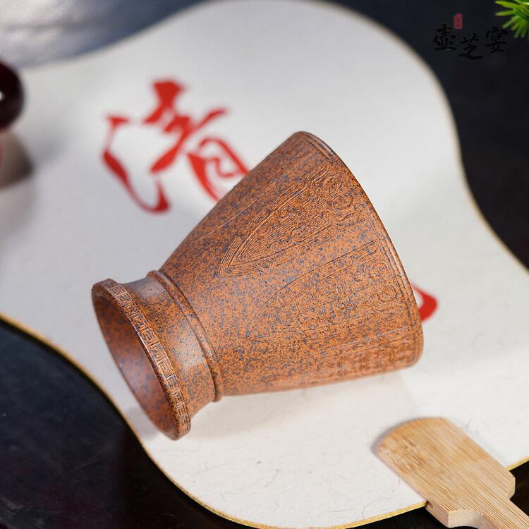 宜兴原矿手还原烧主人杯茶壶茶具杯子大容量品茗杯直播带货