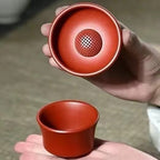 Yixing Zisha Teapot Handmade Da Hong Pao Fairness Cup Tea Strainer Small Capacity Household Teapot Tea Cup Tea Serving Accessories - ZishaTeapotChina