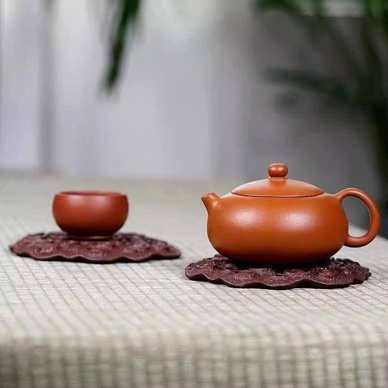 宜兴紫砂壶承茶托 直径13CM手工茶宠莲蓬干泡台 小茶盘家用养壶垫壶拖批发