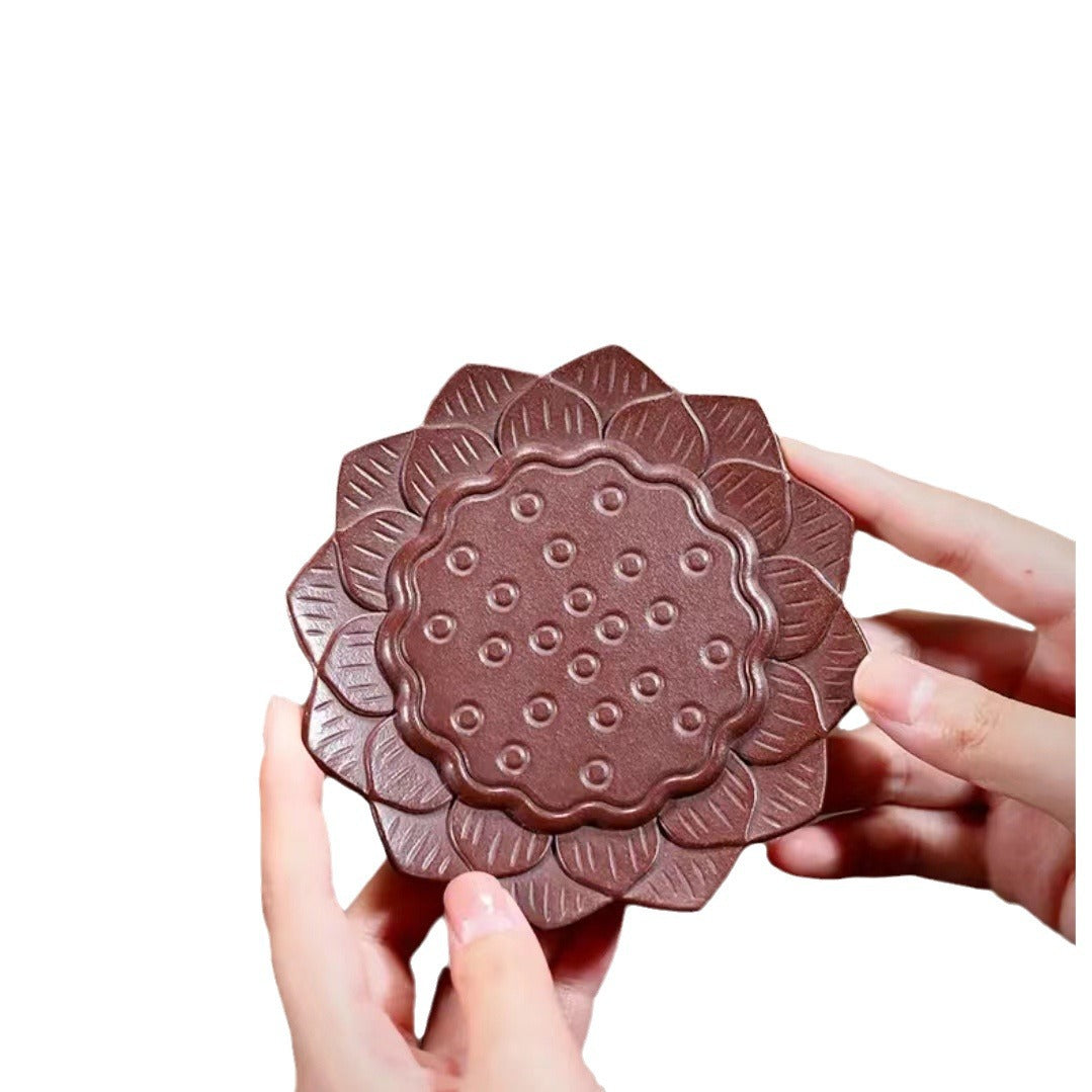 宜兴紫砂壶干泡台茶盘壶承茶海杯垫莲花底座水果盘茶具配件批发