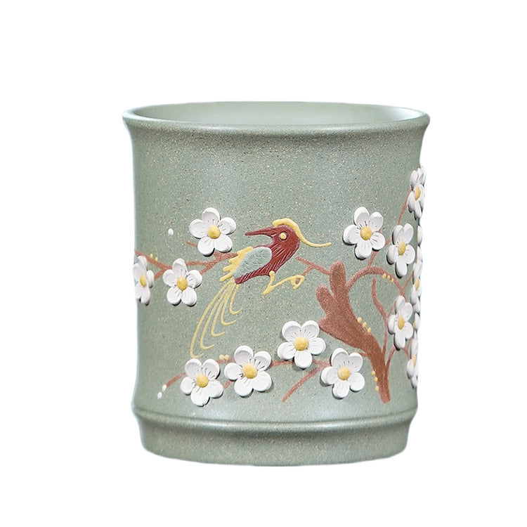 壶芝宴宜兴紫砂茶杯家用茶具办公室功夫主人杯手工制作