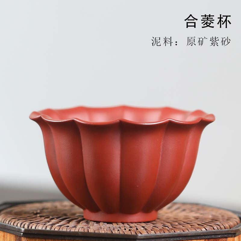 宜兴厂家直销紫砂主人杯纯手工原矿紫泥茶道杯家用功夫茶杯品茗杯