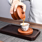 全纯手工紫砂高档三才盖碗茶杯180CC单个高档盖子茶具套装中国风不烫手