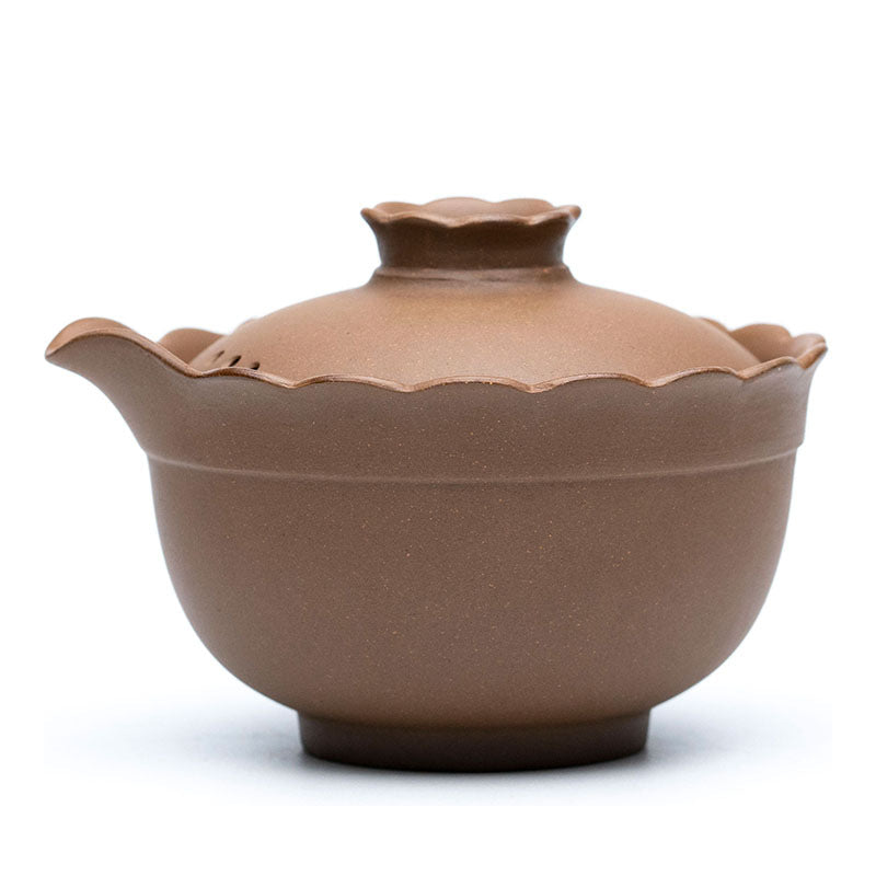 宜兴紫砂石榴盖碗220CC三才碗原矿段泥茶具批发厂家纯手工茶杯子