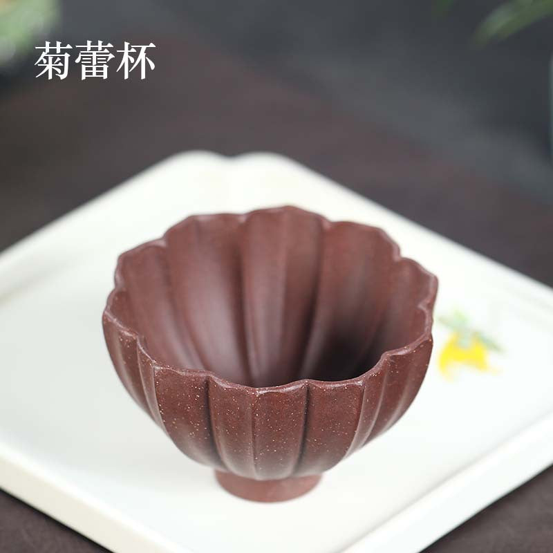 宜兴厂家直销紫砂主人杯纯手工原矿紫泥茶道杯家用功夫茶杯品茗杯