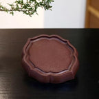 宜兴精品紫砂壶承茶托盘家用功夫茶具配件陶瓷养壶垫海棠花干泡台
