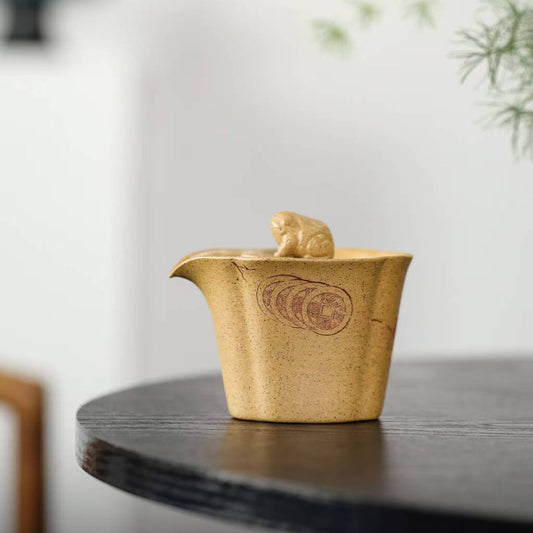 宜兴紫砂壶段泥招财手抓壶泡茶壶盖碗120cc