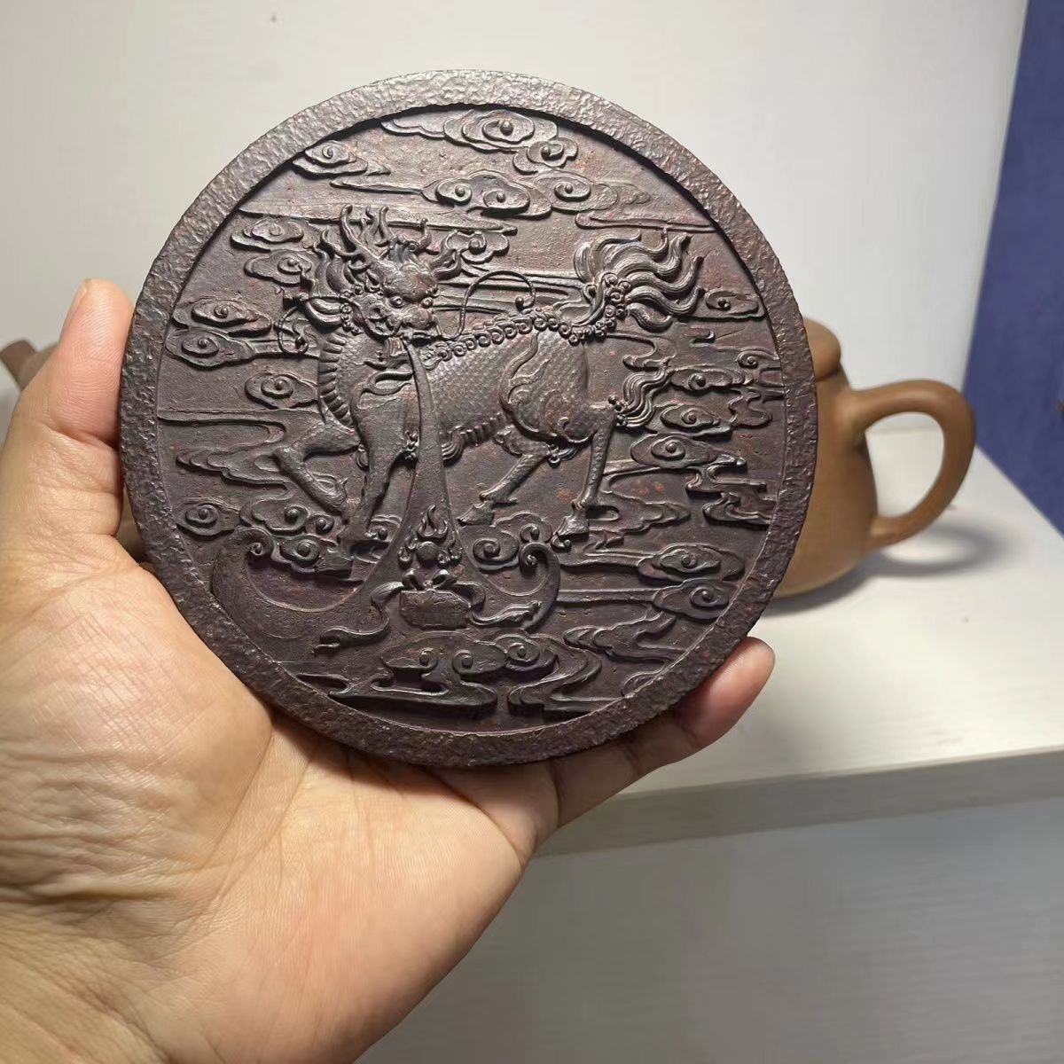 龙凤壶承麒麟壶承直径11.5CM宜兴紫砂壶干泡台茶盘壶承茶海杯座果盘茶具配件