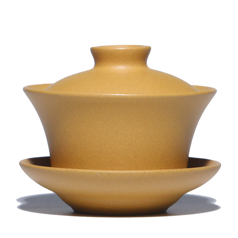 宜兴原矿紫砂180CC/260CC茶具大红袍盖碗陶瓷批发大容量喝水杯配件泡茶器