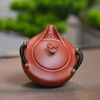 宜兴紫砂大红袍220CC快客旅行灵芝盖碗泡茶礼品茶具茶壶