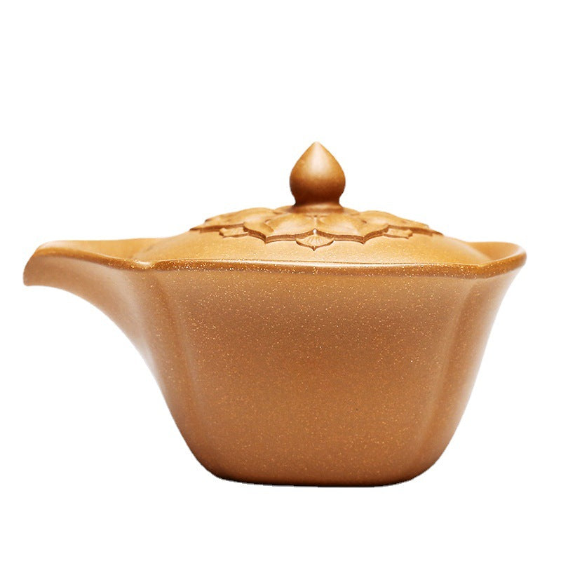 宜兴原矿紫砂降坡泥莲花手抓壶170CC分茶器过滤茶叶泡茶壶公道杯盖碗