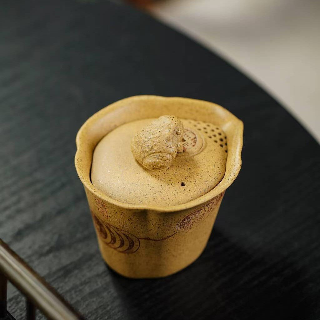 宜兴紫砂壶段泥招财手抓壶泡茶壶盖碗120cc