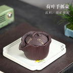 宜兴原矿青段泥防烫莲蓬手抓壶260CC家用功夫茶具单壶加厚紫砂盖碗