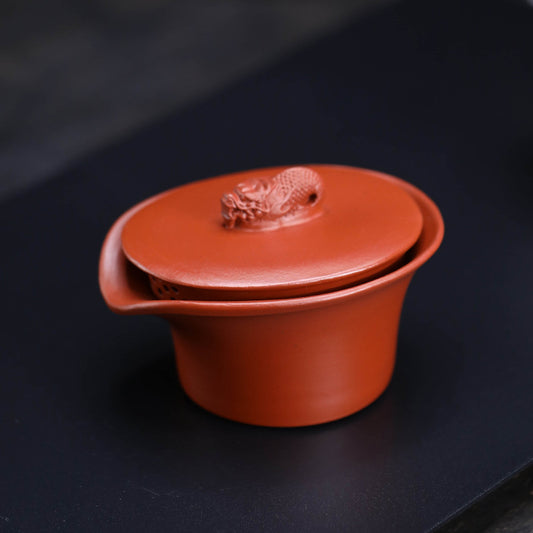 宜兴紫砂壶100CC元宝鱼化龙手抓壶公道杯手工分茶器盖碗创意茶道配件