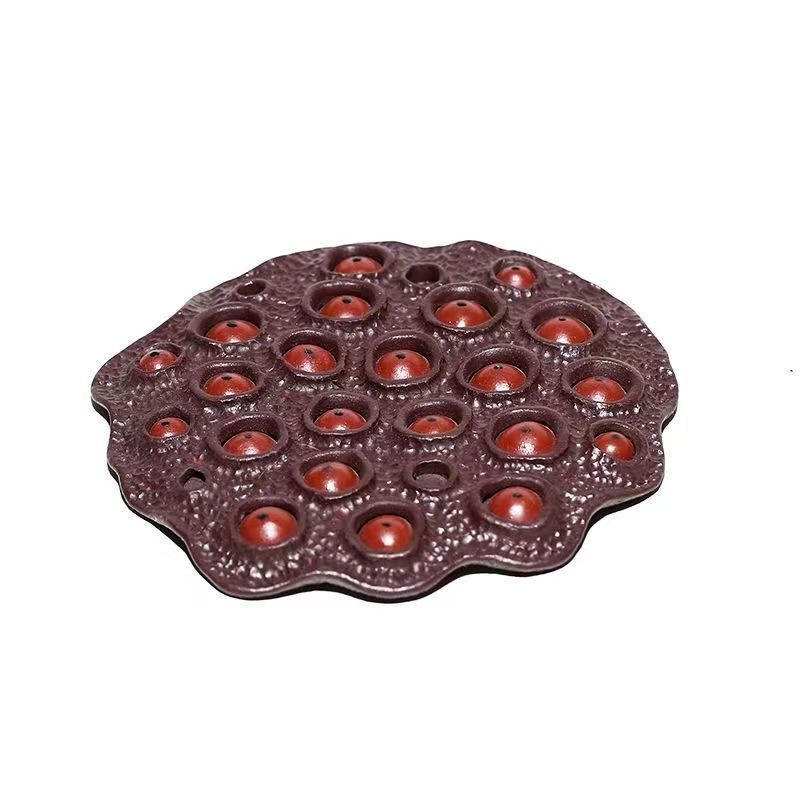 宜兴紫砂壶承茶托 直径13CM手工茶宠莲蓬干泡台 小茶盘家用养壶垫壶拖批发