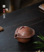 宜兴紫砂140CC龟壳公道杯茶宠摆件乌龟茶具盖碗手抓壶公道杯泡茶壶礼品