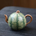 宜兴紫砂壶仿生西瓜壶降坡泥功夫茶具套装家用小品薄胎泡茶壶批发