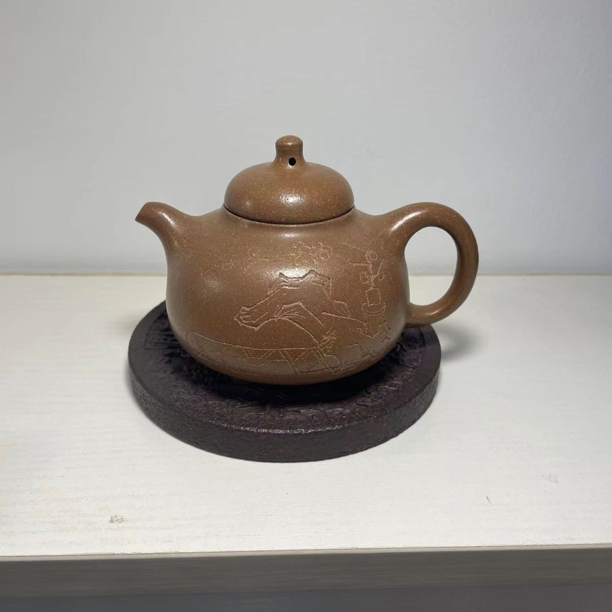 龙凤壶承麒麟壶承直径11.5CM宜兴紫砂壶干泡台茶盘壶承茶海杯座果盘茶具配件