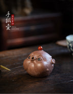 宜兴紫砂壶160CC河豚壶原矿手工内球孔手抓壶分茶器雕塑茶具泡茶盖碗