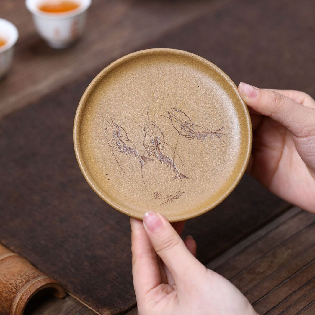 紫砂壶承复古中式干泡台小型茶托盘养壶茶承托功夫茶具盖碗托