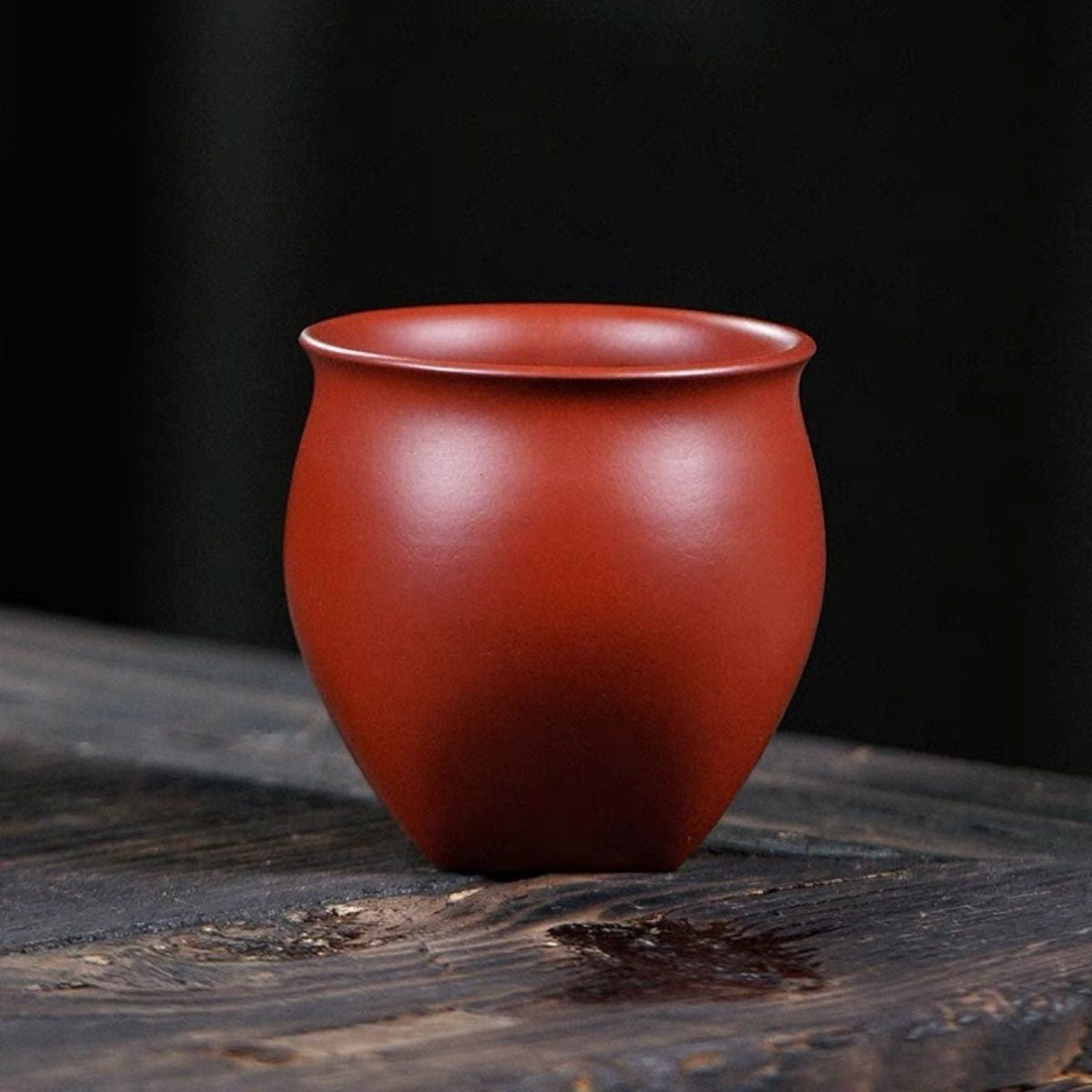 宜兴紫砂原矿大红袍天圆地方全手工堆绘孔雀功夫茶具个人品茗杯