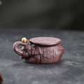 茶宠批发宜兴紫砂大象茶壶盖托摆件元宝创意可养雕塑杂件茶具礼品