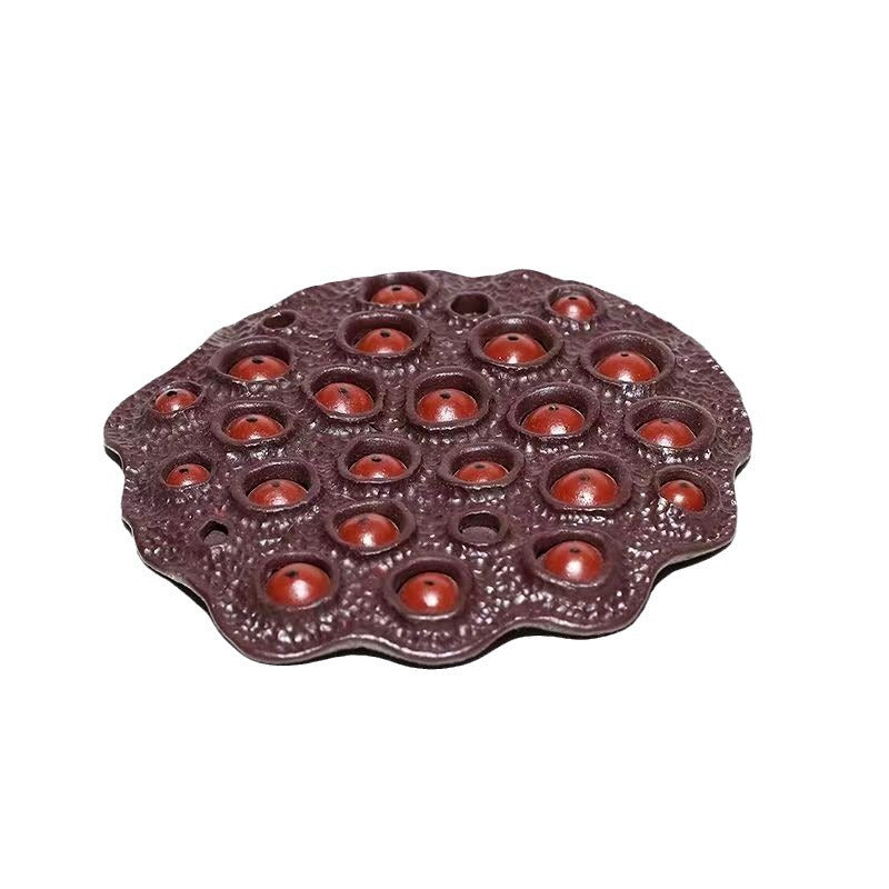 宜兴紫砂壶承茶托 直径13CM手工茶宠莲蓬干泡台 小茶盘家用养壶垫壶拖批发