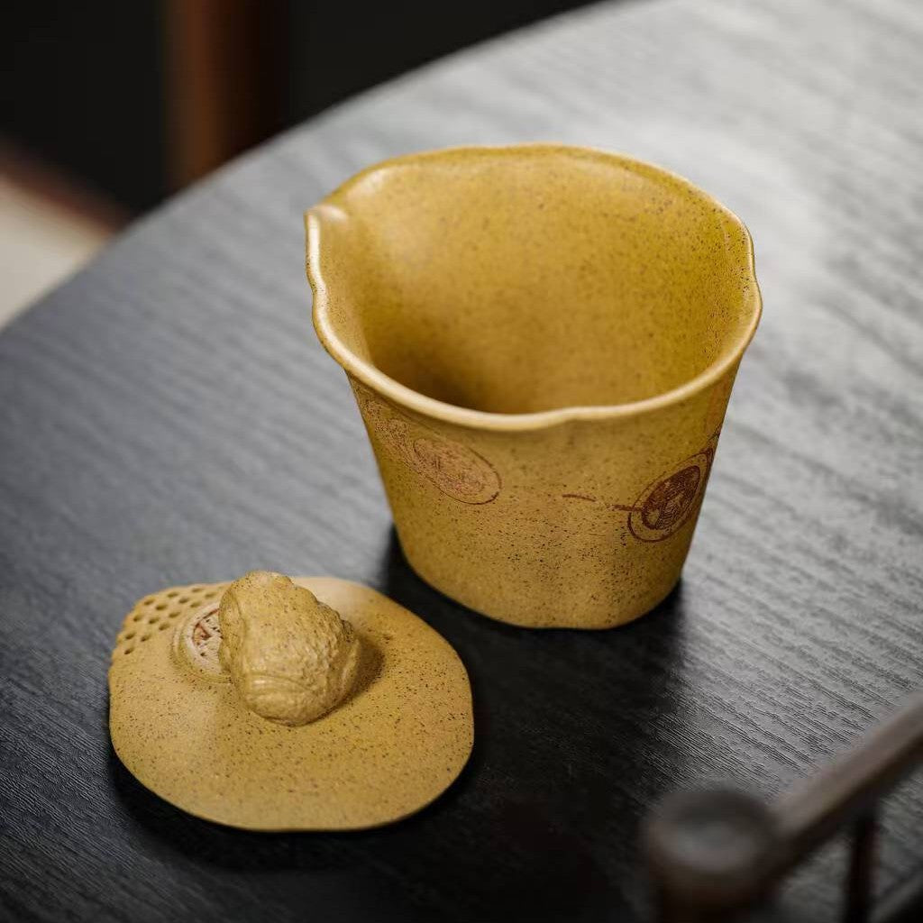 宜兴紫砂壶段泥招财手抓壶泡茶壶盖碗120cc