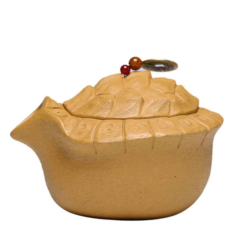 宜兴茶道配件手抓壶245CC/230CC批发过滤全纯手工紫砂公道杯中式龟甲防烫盖碗