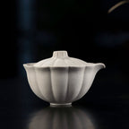 紫砂菊蕾盖碗三才碗200CC原矿白玉段泥茶具办公杯手工茶具壶