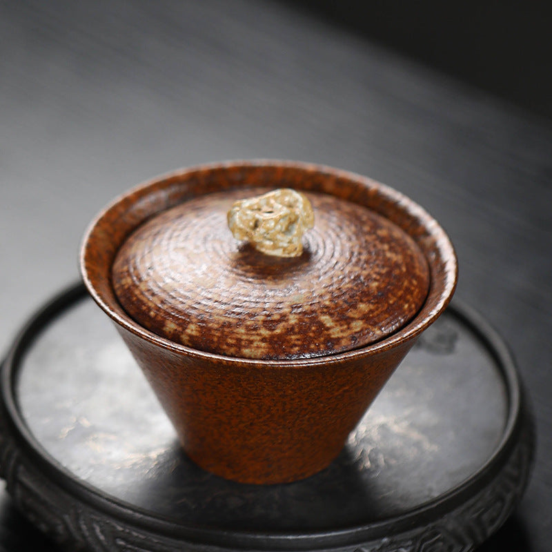 宜兴原矿紫砂主人杯茶杯90CC/70CC柴烧手工文人小口杯子茶碗盖碗茶具配件