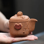 宜兴原矿紫砂160CC如意葫芦手抓壶分茶器泡茶杯茶具配件仿生公道杯盖碗
